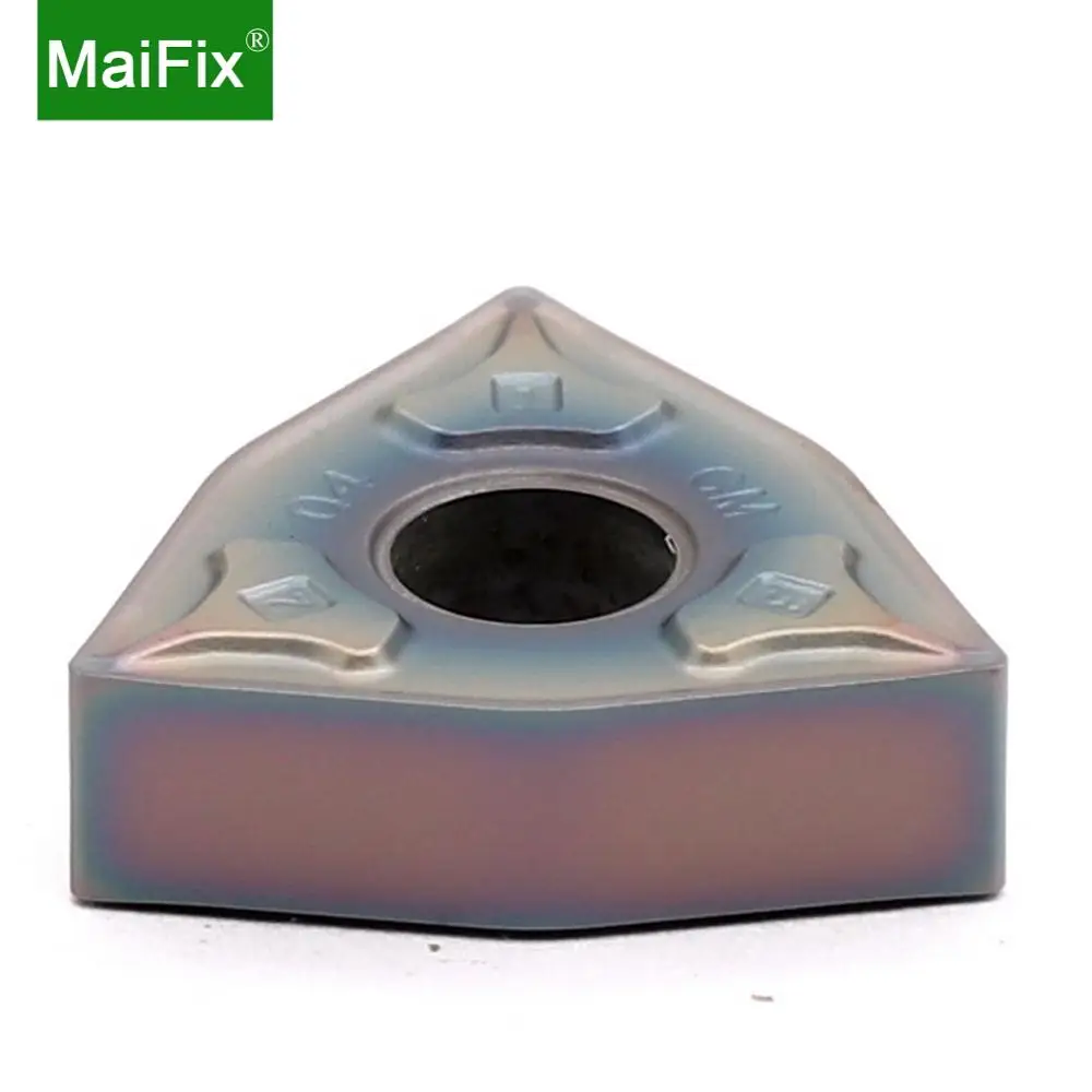 

Maifix 10pcs WNMG 080404 080408 Titanium Coating Turning Boring Cutter CNC Lathe Tungsten Carbide Inserts