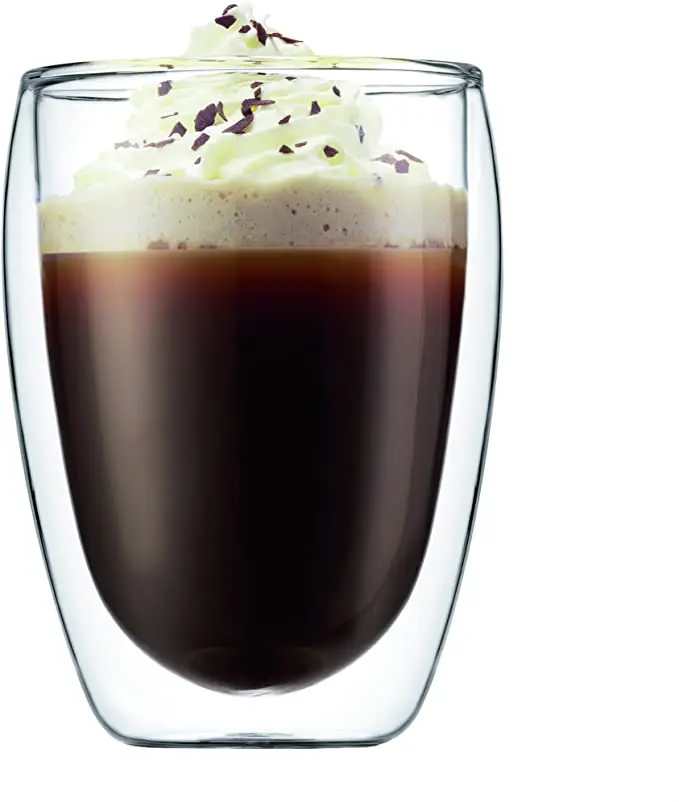 

amazon hot high Borosilicate 16oz 12oz double wall glass tumbler coffee cappuccino mug cup