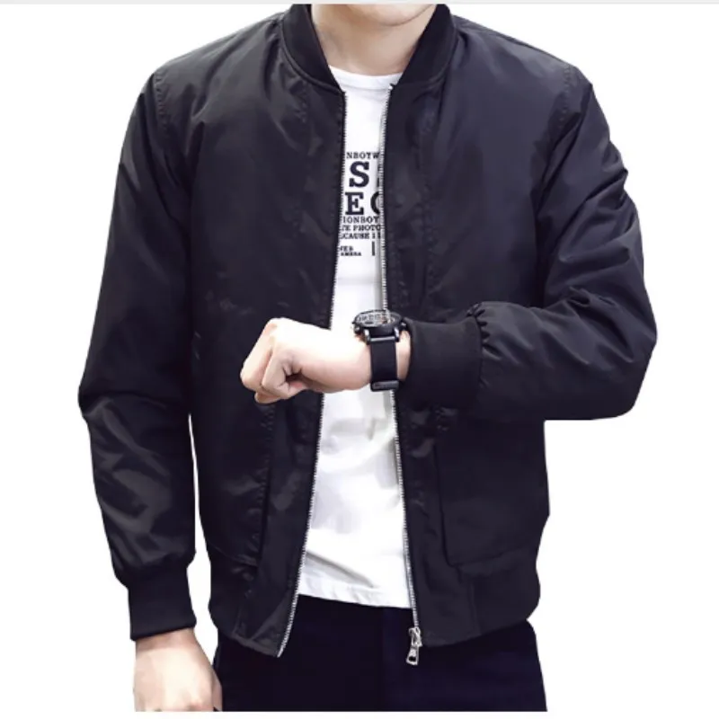 

Wholesale Men Casual Bomber Jacket Fit Jackets Street Sportswear Male Motorcycle Coat Outerwear Clothing Fashion Men's Slim, Customized color