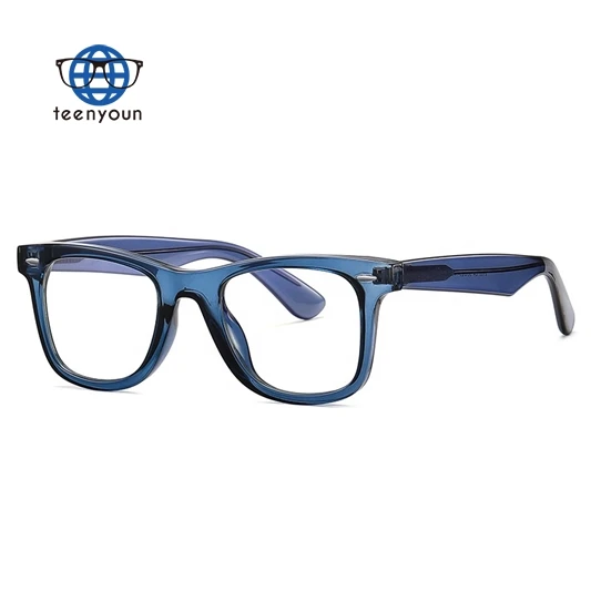 

Teenyoun Cp Core Legs Blue Square Tr90 Frame Oculos Men Light Blocking Glasses Eyeglass Eyewear