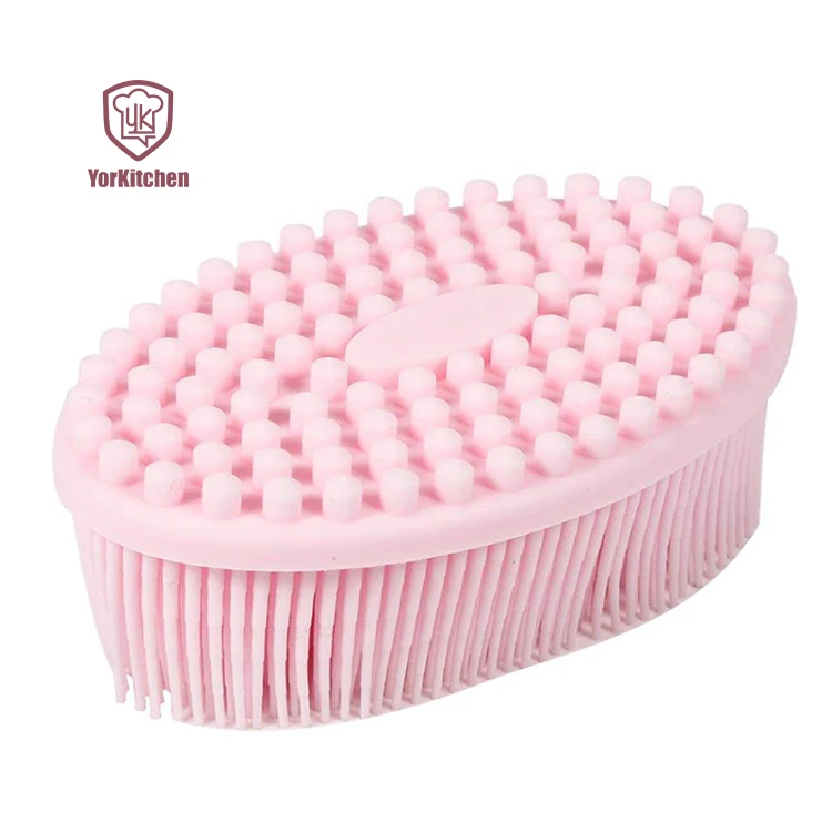 

100% Silicone Bath Shower Loofah Brush For Face Body Scrub Skin Exfoliation