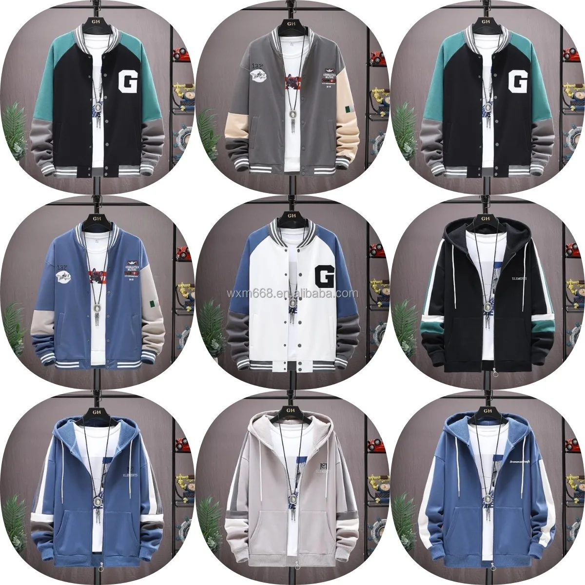 

New hooded jacket for men new patchwork color block jacket fashion sport coat for men hip-hop street jacket for men hoodie