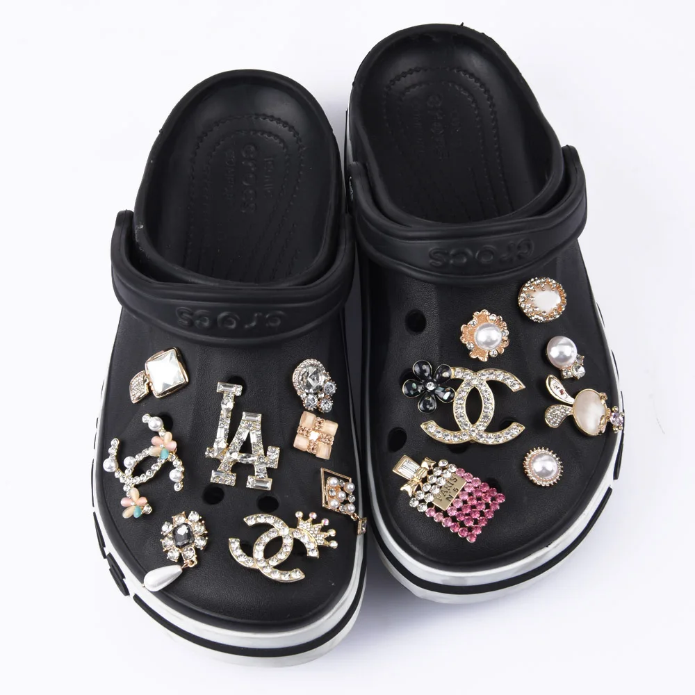 

Glitter Bling shoe charms chain For Lady shoes Luxury shoe charms designer charm new designer chain clip for clog decoration, Customized