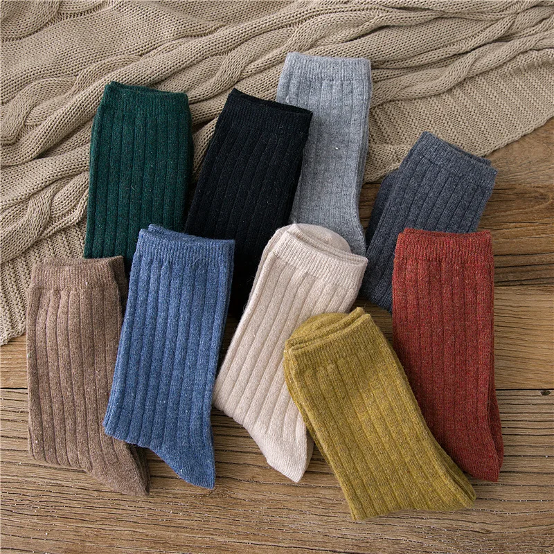 

Bonypony Women Winter Warm ComfortBlend Wool Casual Ribbed Crew Socks, Black,white,gray,dark gray,yellow,green,blue,burgundy,brown
