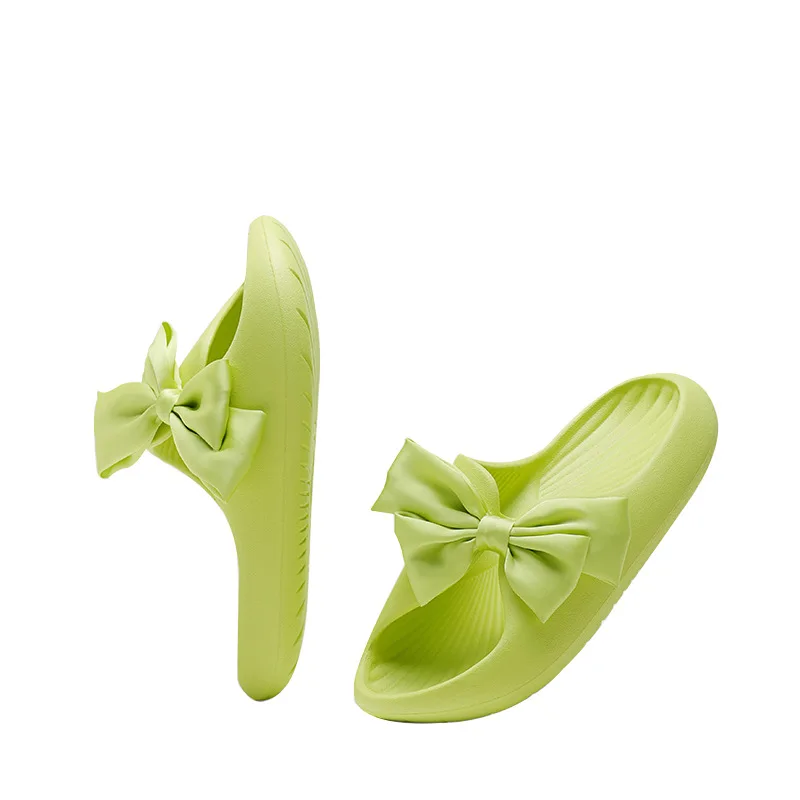

Summer 2022 lady outdoor flat bow slides non-slip soft eva beach slippers casual women sandals slippers