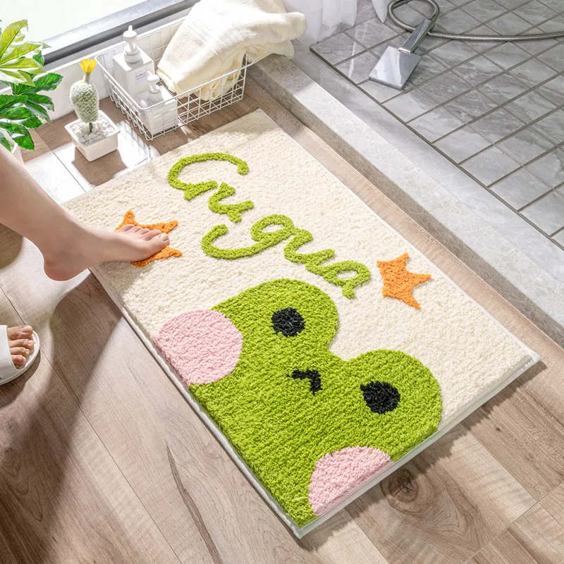 

Funny Bathroom Decor Cartoon Animal Bathroom Rugs Non slip Bath Mat for Tub