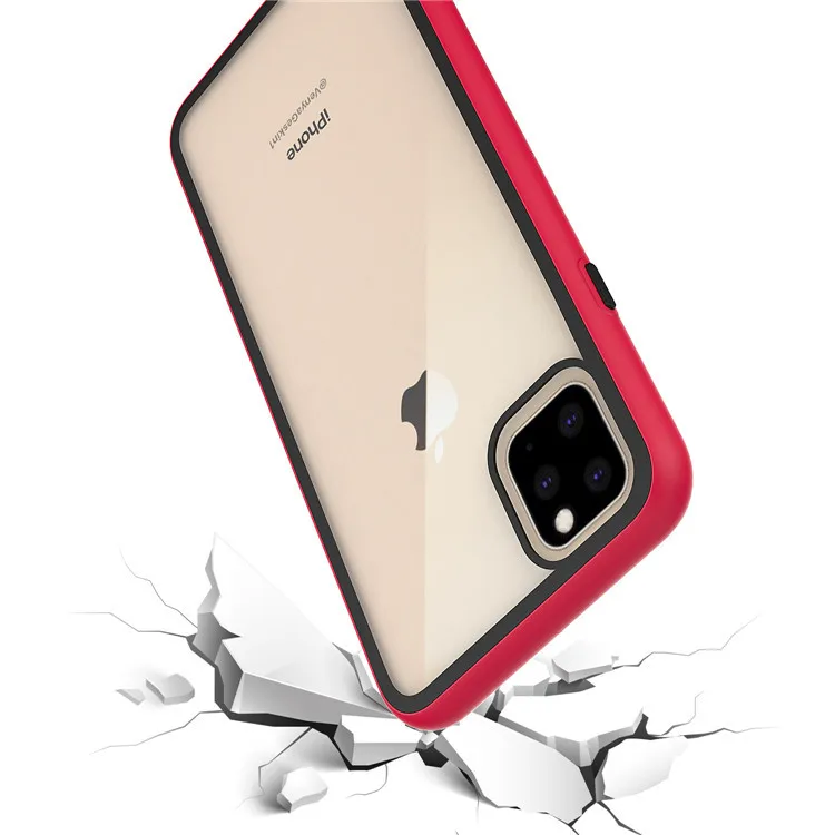 Hot Selling New Anti-Scratch Hybrid Back Cover Transparent Soft TPU Bumper Edges Cell Phone Case For iphone 11 Glass Case