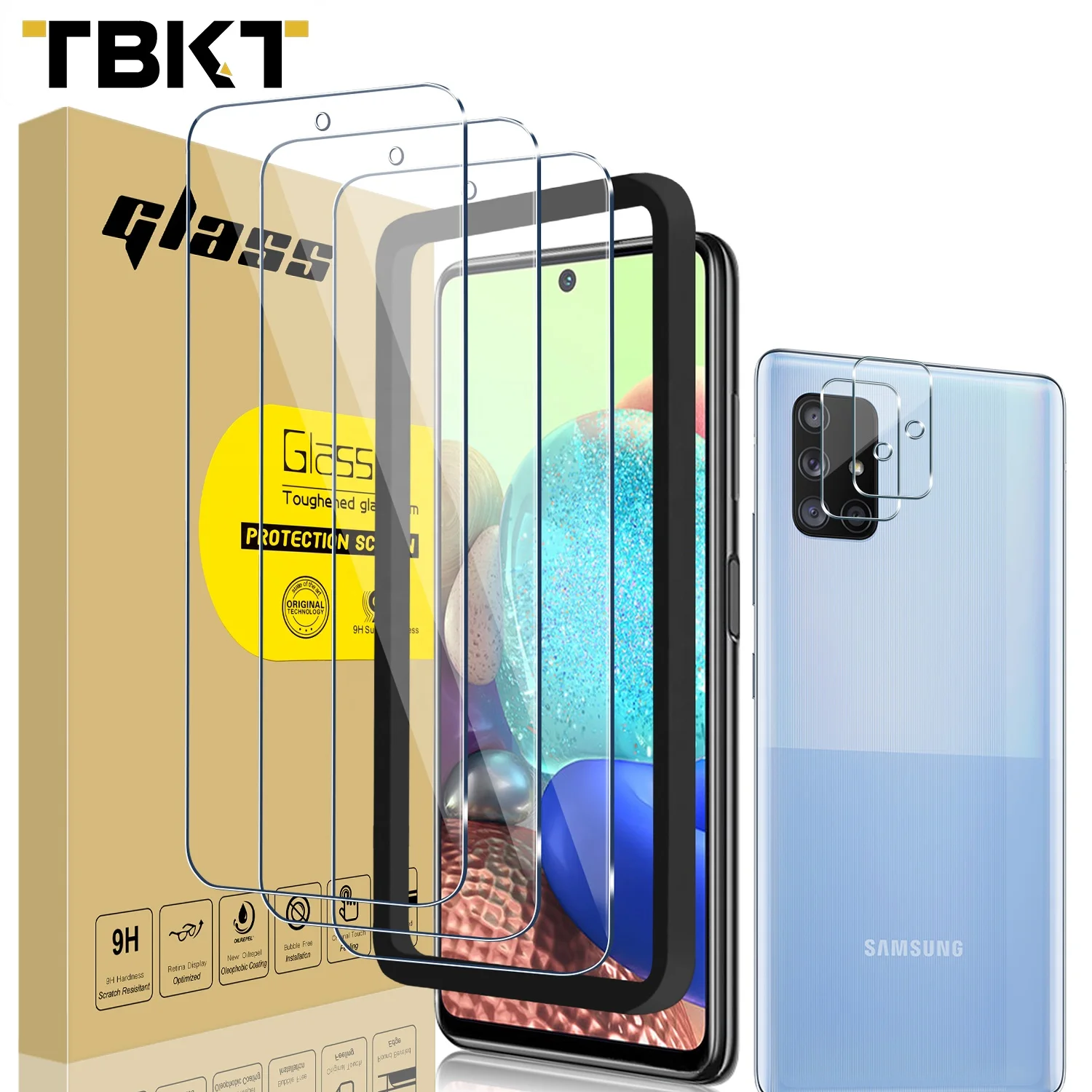 

Anti-Scratch Screen Protector Tempered Glass 3+2 Camera cover for Samsung A71