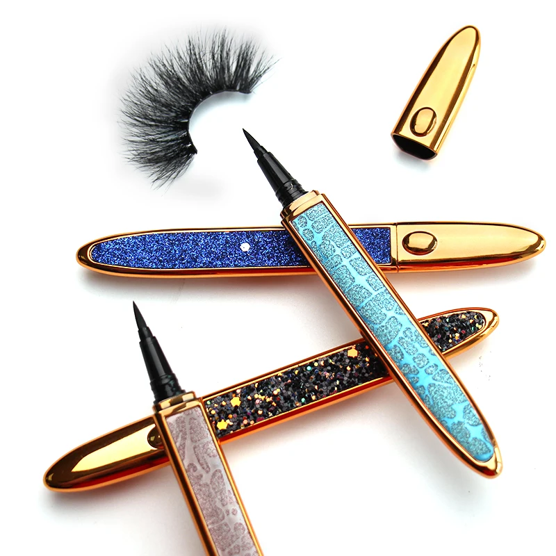 

2021 new products glue adhesive eyeliner magic eyelashes glue pen, Black