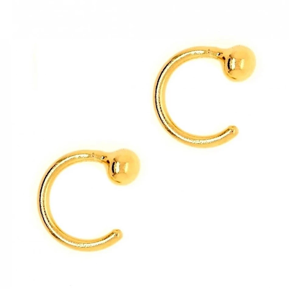 

925 sterling silver little ball hoop earrings for women classic gold vermeil earrings Little Ball Huggies Hoop