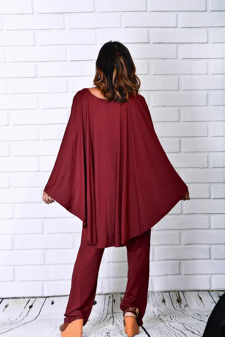 2019 Factory Price Women Sexy V-Neck Plain Color Cape Jumpsuit Women Jumpsuits And Rompers