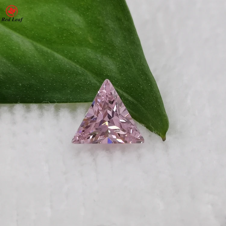 

Gemstone Cz Stone Zircon Triangle Pink Synthetic Loose Cubic Zirconia Gems, All color