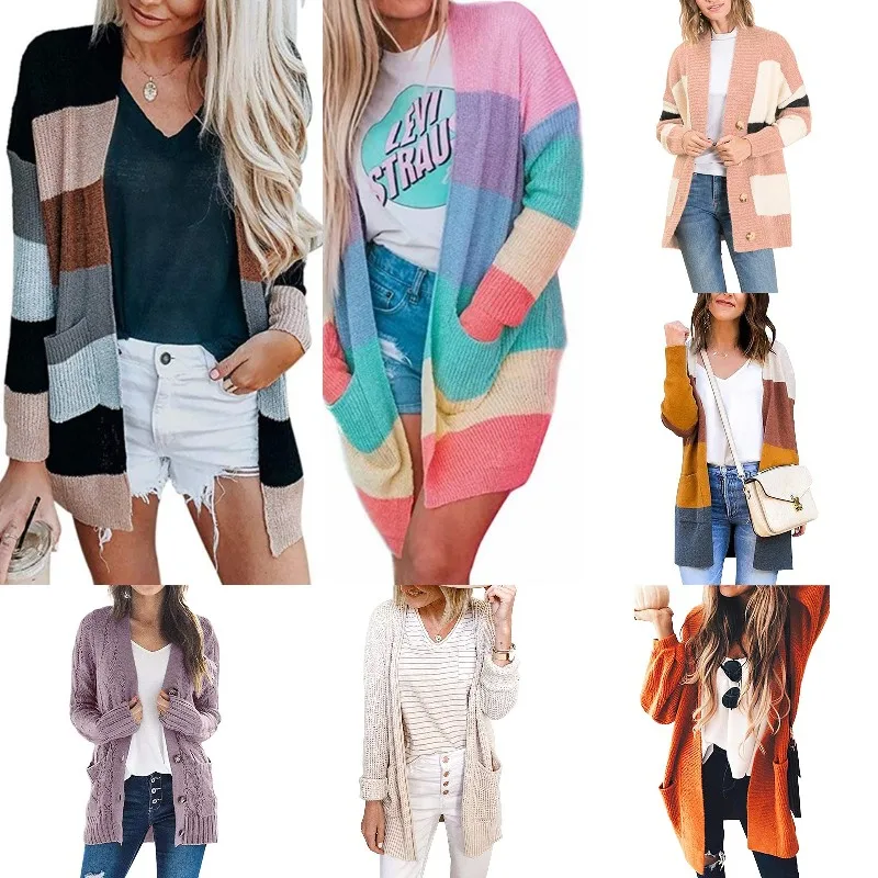 

Warm winter women's thick sweater sweater hot sales of new design women's casual style cardigan coat wholesale, Customized color
