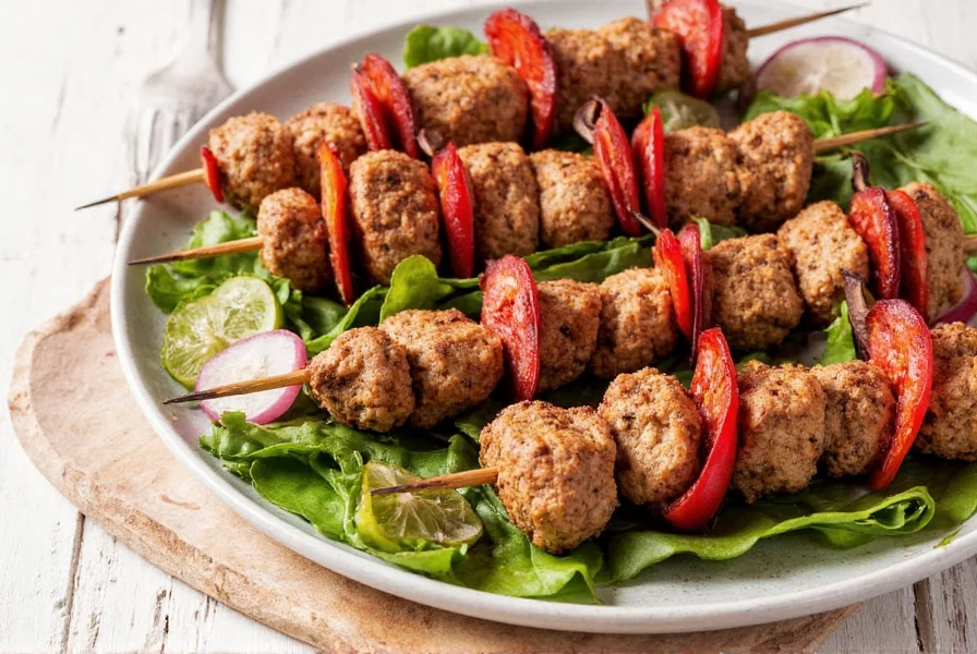 kofte skewers sizzling