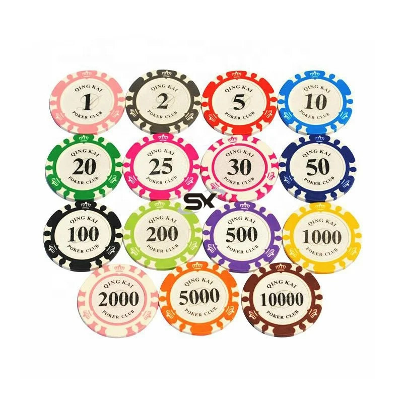 

logo printing Multi-colors 14G Casino Metal Clay Poker Chips Custom EPT Poker Chips