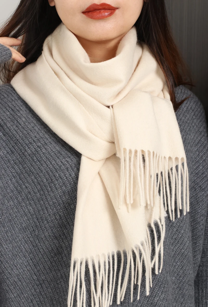
High Quality Women Pashmina Scarf Shawls Plain Soild Winter Color Cashmere Scarf 
