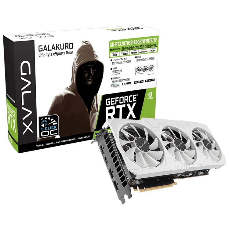 

GALAX GALAKURO NVIDIA GEFORCE RTX 2070 Super 8G Gaming Graphic Card with DDR5 Memort Support ETH Mining