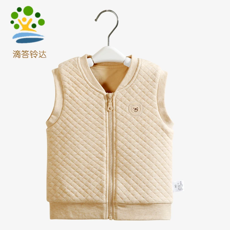 
Good Quality Wholesale Custom Design Organic kids Tank Top Baby Quilted Cotton Vest 