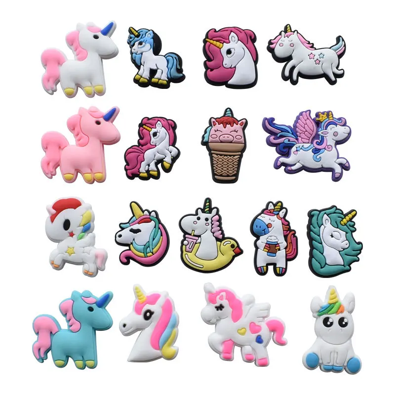 

wholesale PVC unicorn cartoon luxury cute designer custom croc shoe charms