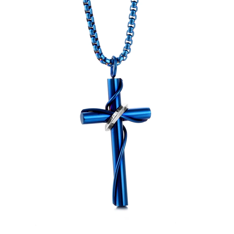 

Wholesale jewelry stainless steel jesus cross necklace for men