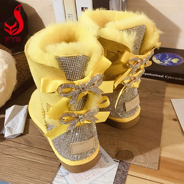 

Factory direct women snow boots new arrivals 2020 real sheepskin fur girls winter boots, Natural or dyed as your like