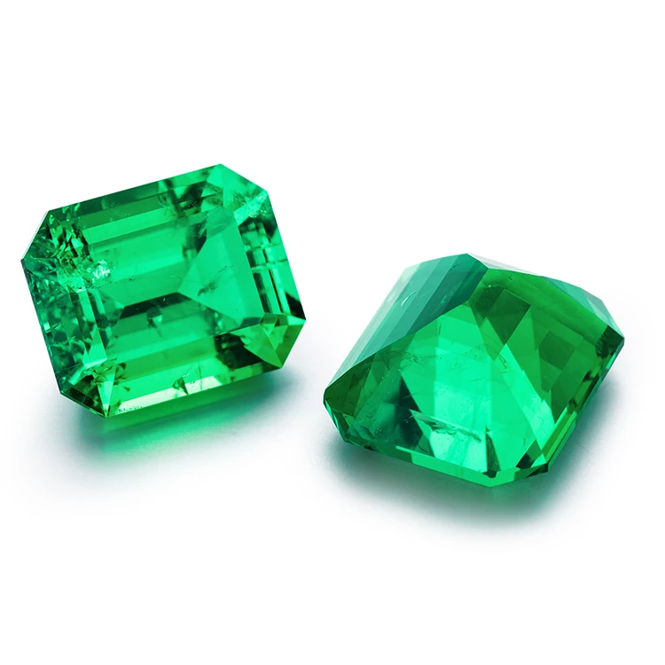 

Lab Created gemstone natural gemstone emerald cut hydrothermal colombian emeralds loose gemstone