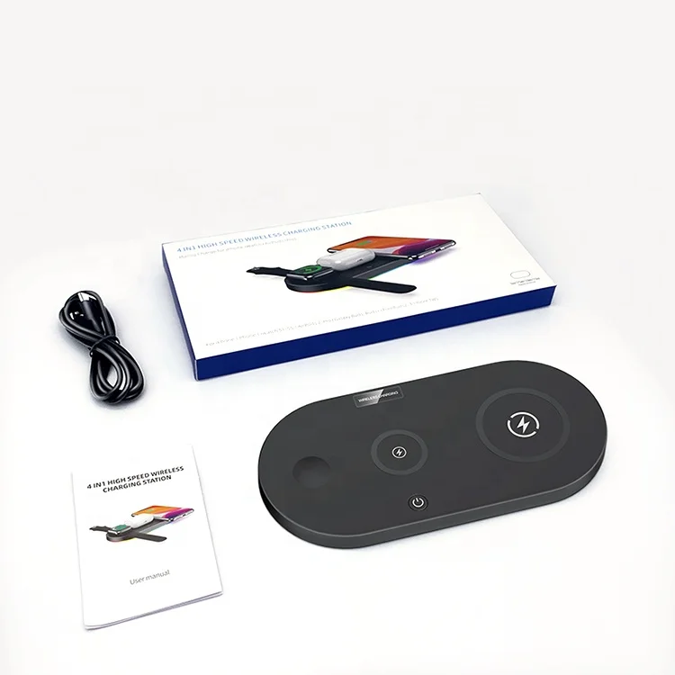 

Wholesale Portable Wireless Charger Pad 4in1 Wireless Charger 2021 for All Smart Phones