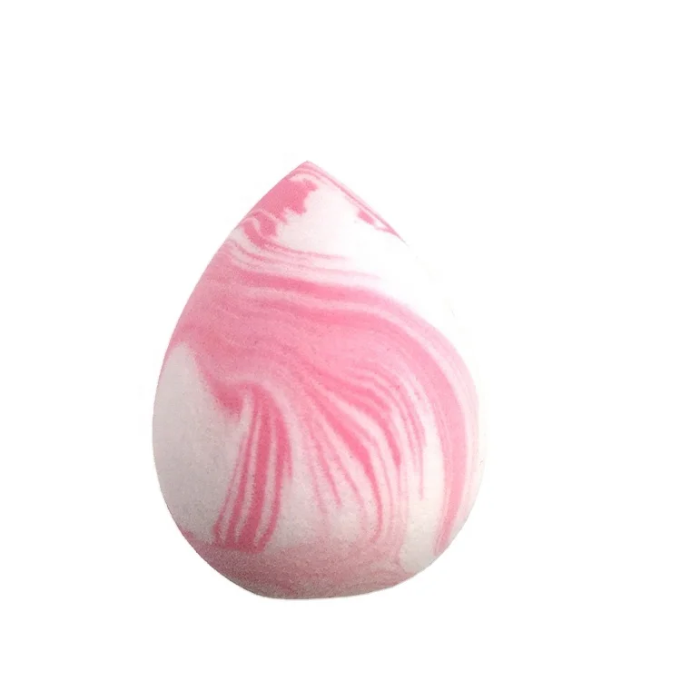 

New Arrival Extra Soft Private Label Make up Sponge Latex Free Marble Makeup Sponges, Pink and white marble color