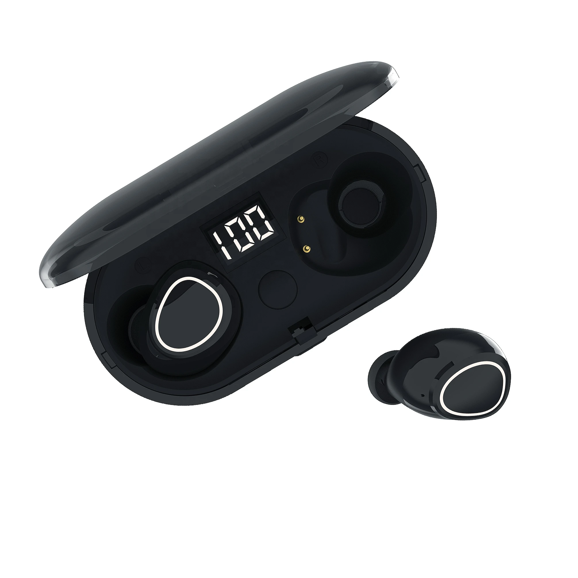 

Black in-ear earbuds Touch Panel TWS Wireless BT Earphone with Microphone