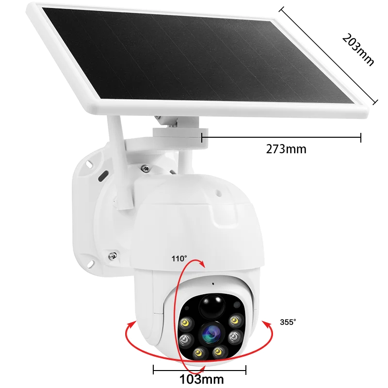 

3MP Solar Waterproof CCTV Camera Wifi Ip Auto tracking Colorful Night Vision Solar Security CCTV Wireless Camera