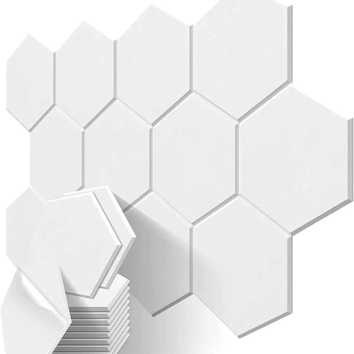 12 Pack 9mm Decorative Soft Soundproof Acoustic Panels Polyester Felt with 3D Model Design Ships From China