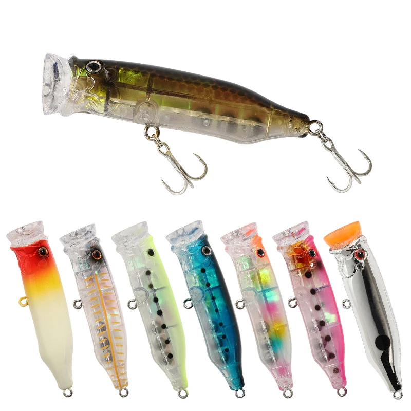 

Top Right 9g 70mm P090 Topwater Bait Popper Artificial Bait Big Popper Lures Topwater Fishing Lure, 11 color