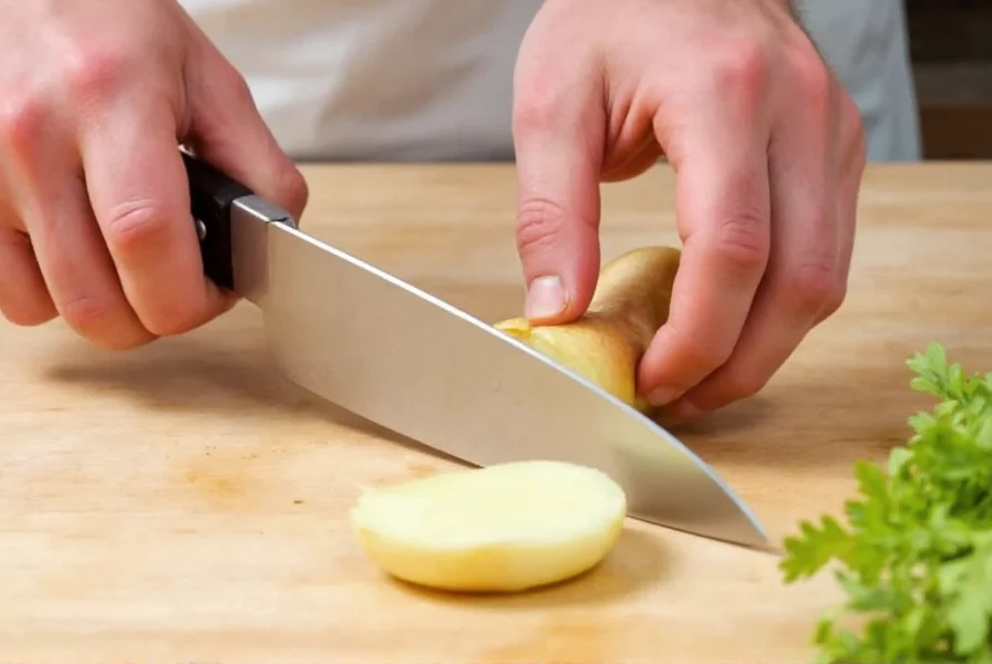 how to cut ginger root