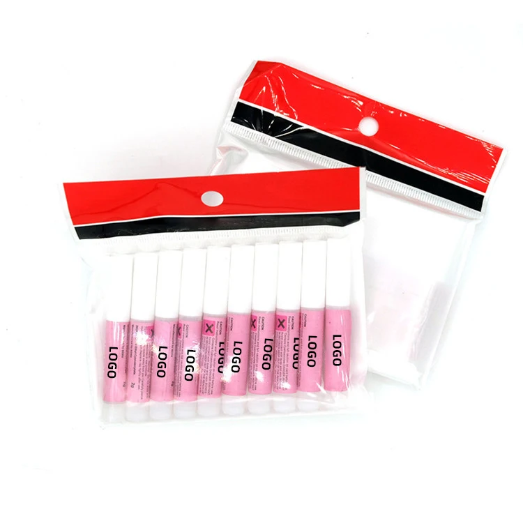 

2021 New Style Mini Glue 2g Small Nail art Glue Tips Decoration Professional brush on nail glue