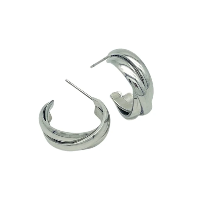 

Gold hoop earrings stainless steel silver earrings Korean fashion 14k gold plated pearl hoops stud earrings for women, Sterling silver
