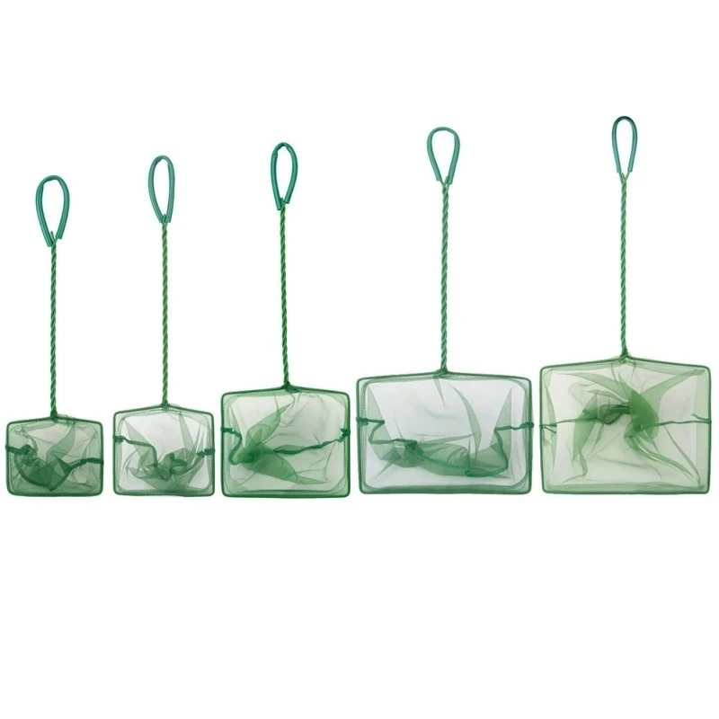 

Long handle square aquariums fishing nets green fish commonly used fish fishing nets of a variety of specifications