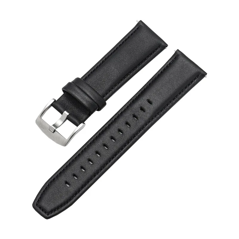 Trendy Minimalist Durable Double Layer Cowhide Leather Replacement Straps for Smartwatch Wholesale Waterproof Watch Bands