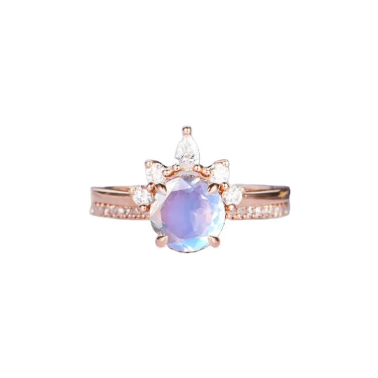 

Hobbyworker Wholesale Fashion Rose Gold Inlaid Opal Rings for New Couple Jewelry Accessories R0013, Picture