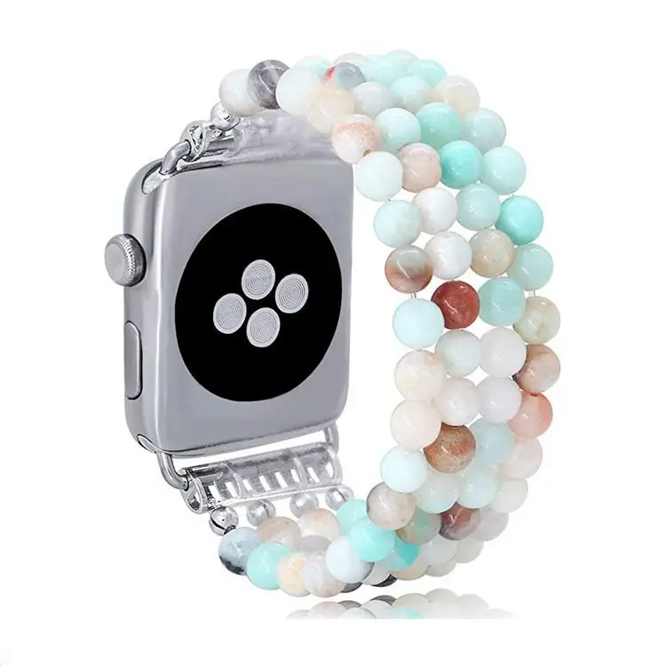 

38 40 mm/42 44 mm women Natural stones Apple watch band Turquoise beaded bracelet band for Iwatch series 2 3 4 5 6