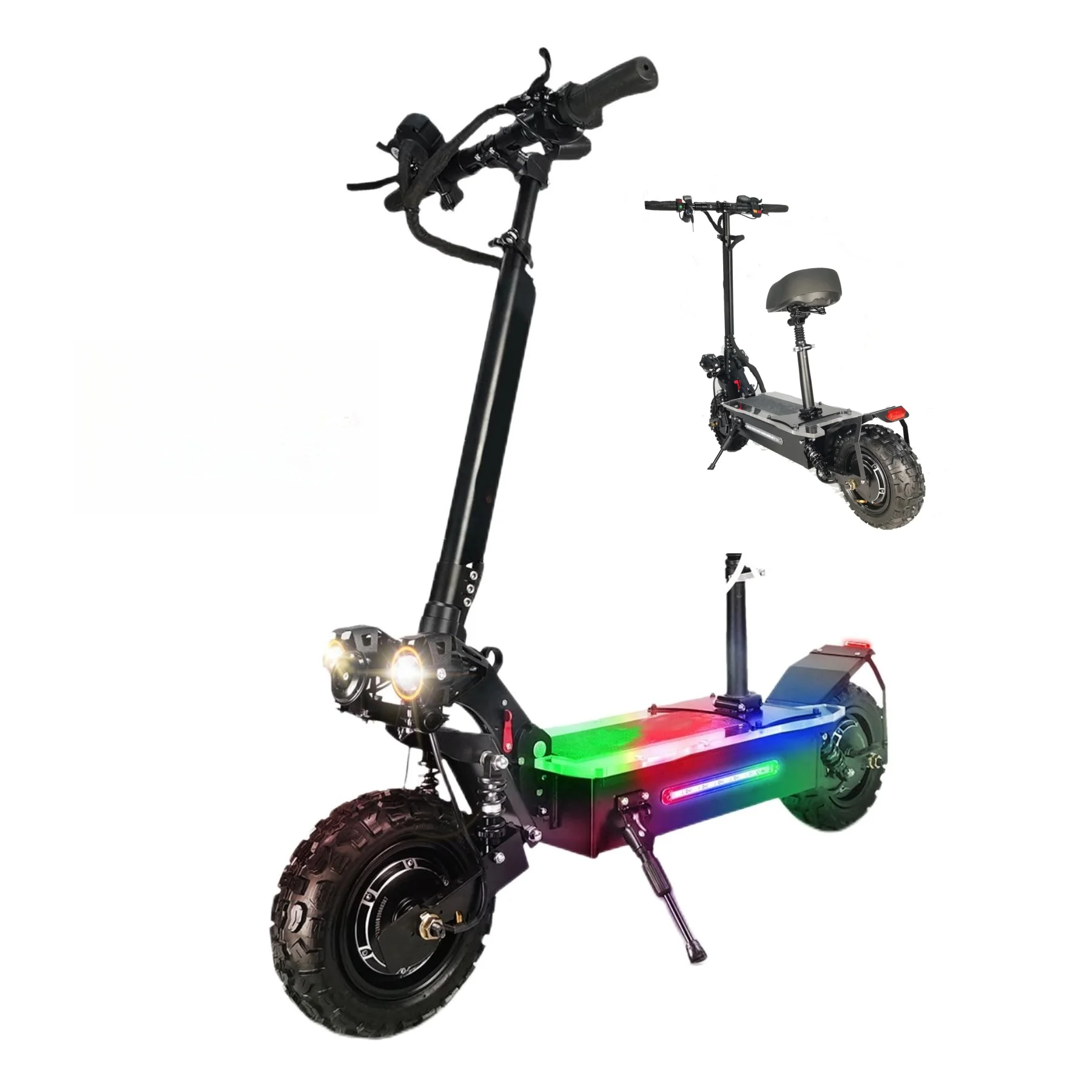 

2023 5600 watt electric scooter usa warehouse 11inch Fat Tire Off Road 60v Fast Speed Electric Scooters With led lights