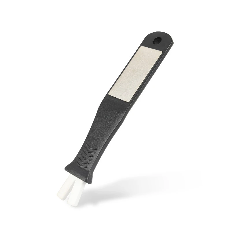 

Diamond Ceramic Hockey Shoes Special Tool Iceboard Stick Blade Edge Enhancer Sharpening Whetstone Ice Skate Sharpener, Black