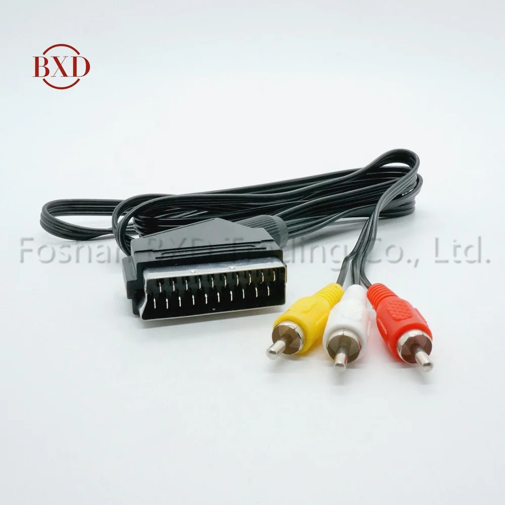 

EU Version Scart to 3 RCA Cable for NES 1.8m Scart cable for Nintendo NES RCA Cable for NES