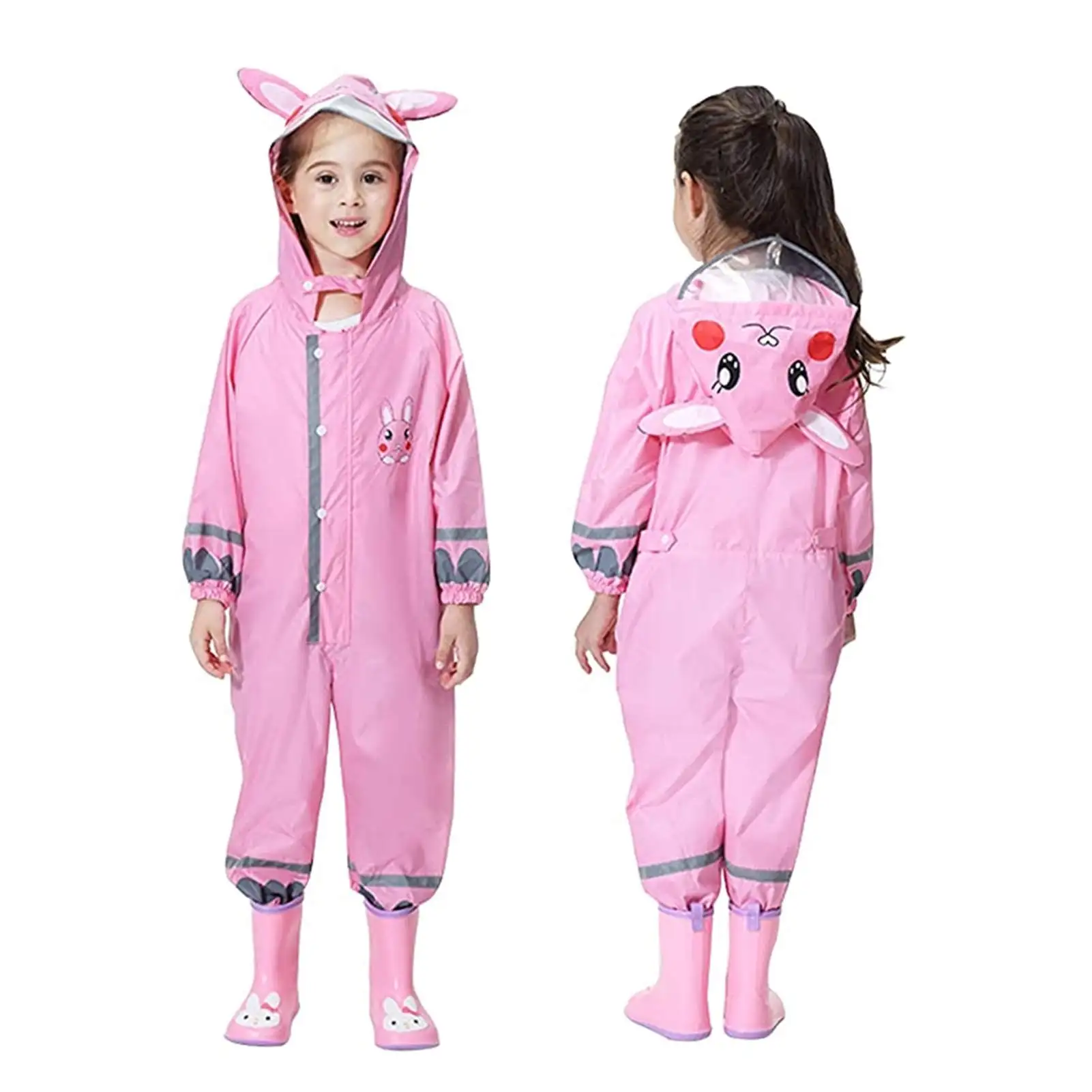 

Pink Rabbit Childlike Raincoat For Kids Waterproof Best Gifts For Children Rainwear Raincoat, Customized color