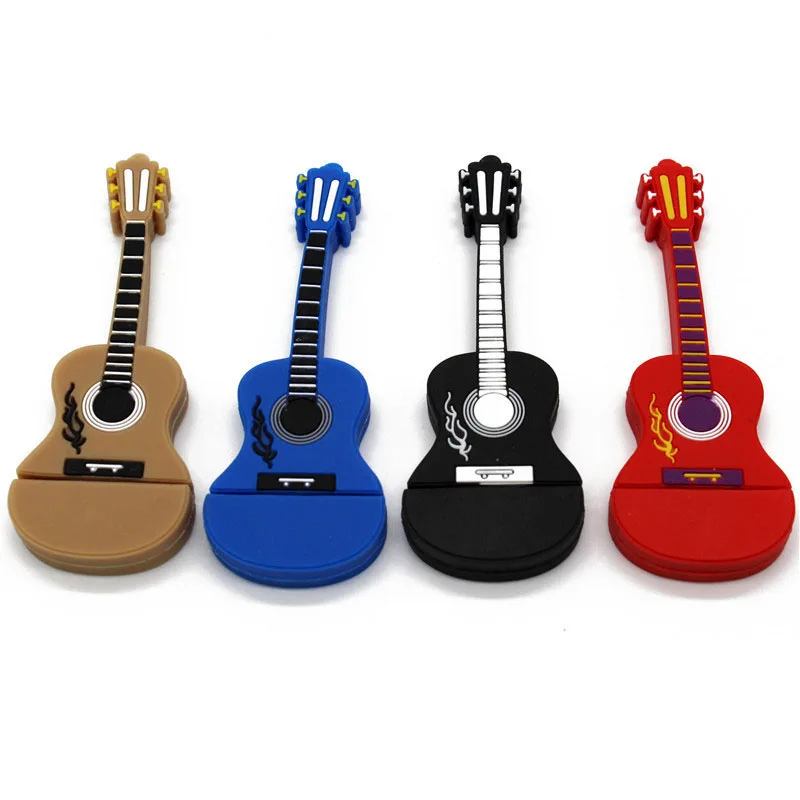 

Bulk Promo Gift Items Full Capacity USB Flash Memory 16GB Custom Guitar Shape Pen Drive 4GB