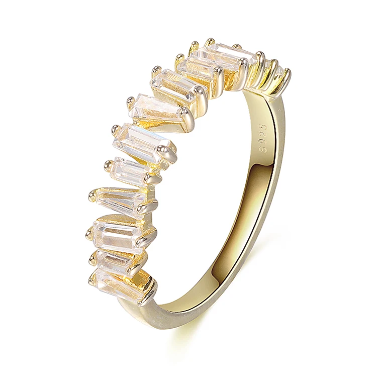 

China supplier gold-plated women wedding 925 sterling silver rings gemstone rings