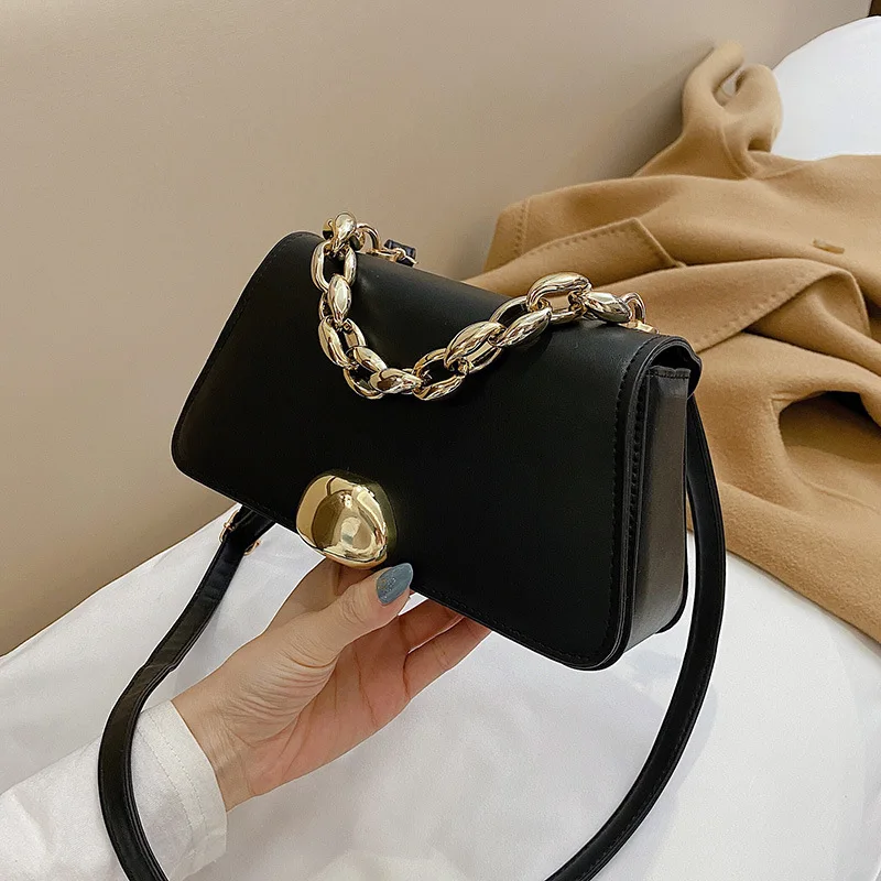 

Fashion small black women bags new design lady shoulder bag with chain, As pictures