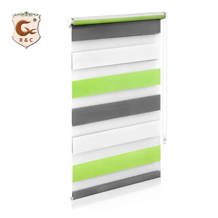 

R&C Best Price Black Out Zebra Roller Blinds/Rainbow Blinds For Home Decoration, Customized color