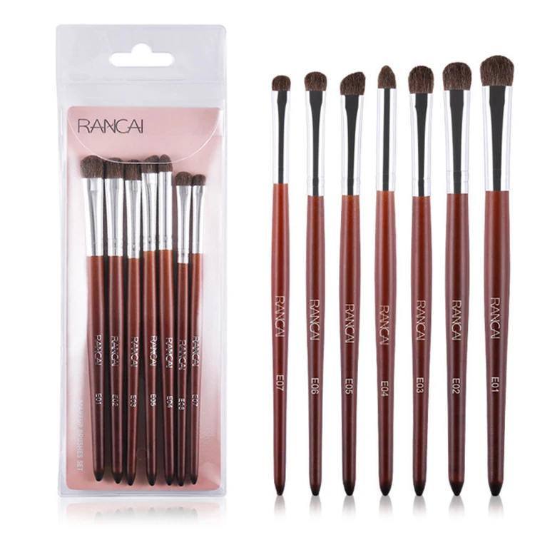 

7Pcs Makeup Brushes Tool Set Cosmetic Powder Eye Shadow Foundation Blush Blending Beauty Make Up Brush set, As pictures