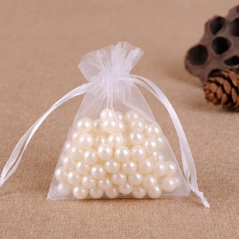 

Jewelry Pouch Wedding Gift Organza Pouches Small Drawstring Mesh Bags For Party Candy Hot Sale