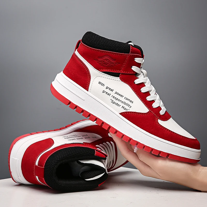 

Four Seasons sneakers classic design hight top skateboard shoes for men and women, 3 colors